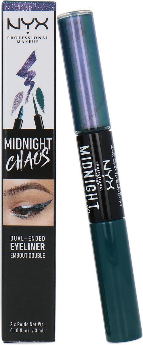NYX Professional Makeup Midnight Chaos Dual Ended Eyeliner - Teal/Metaphysical
