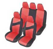 Auto Lupex Auto Accessori - Universele autostoelhoezen LS08 | Kleur Rood | Set voor- en achterkant | Polyester | Geen Suv