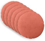 vidaXL Kussensloop 6 stuks HEERLEN Rood-Oranje Ø 50 cm corduroy