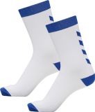 Hummel Element Chaussettes de sport d'intérieur, lot de 2, Taille 27-30, Hommes, Blanc/True Blue