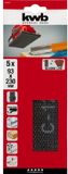 KWB Schuurgaas 93 x 230 mm - Korrel 220 - Longlife - 5 stuks
