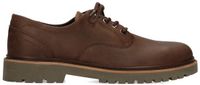 Manfield - Heren - Bruine leren veterschoenen - Maat 40