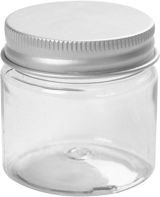 Potje met schroefdop, h: 45 mm, d: 44 mm, 10 stuks