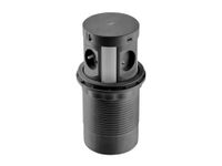 GTV Comfort Plus Inbouwtafelstopcontact, 120 mm, 4 x Frans, 2 x USB, 2 x RJ45, inductielading 5 W, 1,5 m kabel, zwart