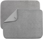 Sans marque Set de tapis de séchage pour égouttoir en microfibre - Dosettes de séchage pour vaisselle super absorbantes - Gris