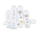 NUK Perfect Start First Choice+ babyflessenset | 0-6 maanden | 4 x antikrampjes babyflessen, fopspeen, flessenborstel en meer | BPA-vrij | 10 stuks | Safari (neutrale)