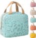 Huttutu Sac à lunch - Sac isotherme - Grande capacité double isolation sac à lunch - Portable pour bureau fitness pique-nique - Polyester robuste et compact - Couleur bleu