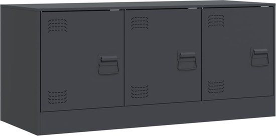 vidaXL Tv-meubel 99x39x44 cm staal antracietkleurig