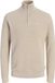 Jack & Jones Premium Jack & Jones Trui Jprbluryan Knit Half Zip 12300876 Plaza Taupe Mannen Maat S