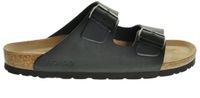 Rohde Slipper Heren 2 Gespen Ergonomisch Voetbed Zwart Maat 43