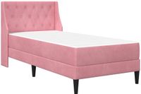 vidaXL Bedframe met matras Roze 80 x 200 cm Fluweel