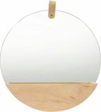 vidaXL Wandspiegel 35 cm massief grenenhout