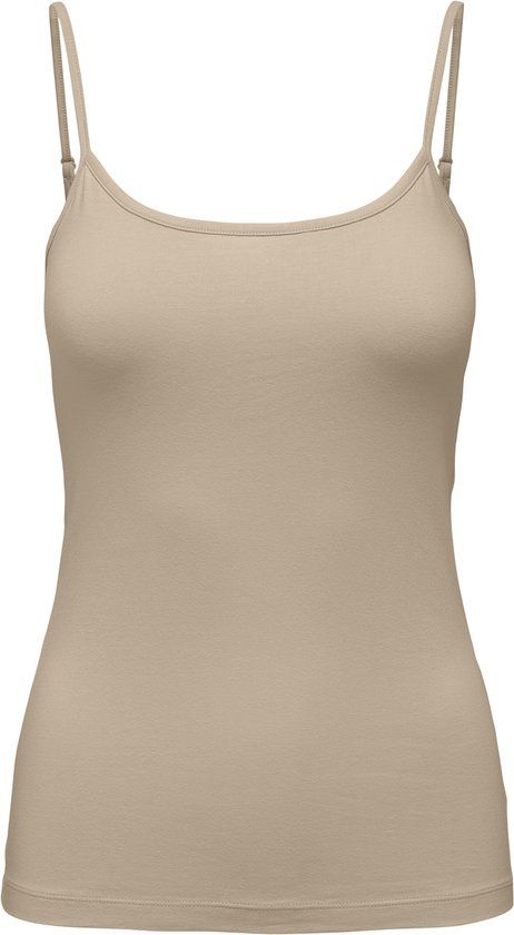 JDY JDYAVA SINGLET JRS NOOS Dames Tops M Katoen/Elastaan Humus