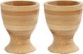 Merkloos / Sans marque Creativ Company B.V. Eierdopjes - 4x stuks - hout - 6 cm - Bruin