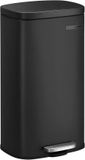 Songmics Bobbel Home Vuilnisemmer voor keuken, 30 liter, staal, zwart