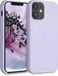 kwmobile telefoonhoesje geschikt voor Apple iPhone 12 mini - Hoesje met siliconen coating - Smartphone case in lila wolk