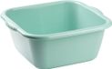 Plasticforte teiltje/afwasbak - vierkant - kunststof - 6 liter - 31 x 29 x 13 cm - mintgroen