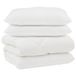 VidaXL 3377936 Dekbed met kussens 3 st Wit Microfiber