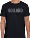 Bellatio Decorations Glitter Holland T-shirt Zwart Heren S