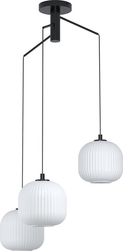 Eglo Mantunalle Hanglamp - E27 - Ø 62 cm - Zwart/Wit