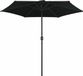 vidaXL Parasol met aluminium paal 270x246 cm zwart