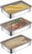 Ibenzoa® Set de 3 boîtes de conservation alimentaires empilables en acier inoxydable pour la fraîcheur et la commodité