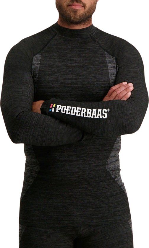 Poederbaas Technical Thermo Shirt Heren - Zwart - Maat XL
