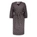 Geisha Midi Jurk met Print - Donkerblauw