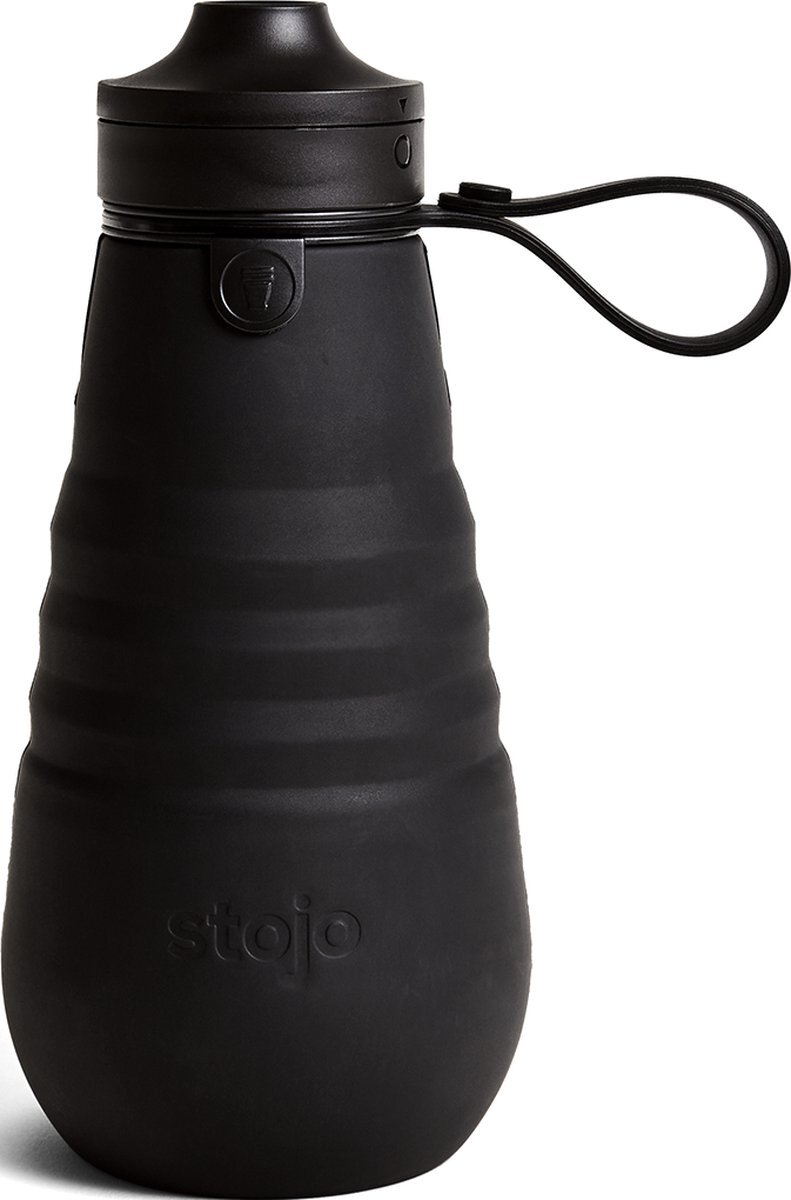 Stojo Sportfles - Opvouwbaar - Drinkfles - To Go - 592ml - Zwart