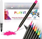 Play It Stiften 24 kleuren + 1 Waterbrushstift - Fijne Zachte Punt - Penseel Stiften