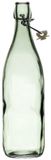 Home Deco Factory Beugelfles/weckfles - glas - groen transparant - luchtdicht - 1.0 liter