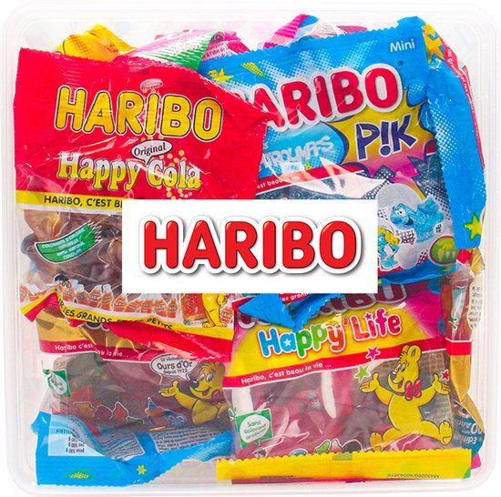 Haribo Mega-Party Snoep - 1000g - Mix van Zacht Snoep, Zuurtjes en Drop
