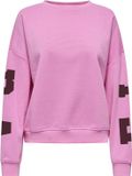 Only Trui Onlsweat L/s Back/sleeve Print Swt 15356793 Fuchsia Pink/fig Florida Print Dames Maat - M