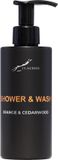 Claudius Cosmetics B.V. Shower & Wash Sweet Orange & Cedarwood 300 ml - met pomp - zwarte fles