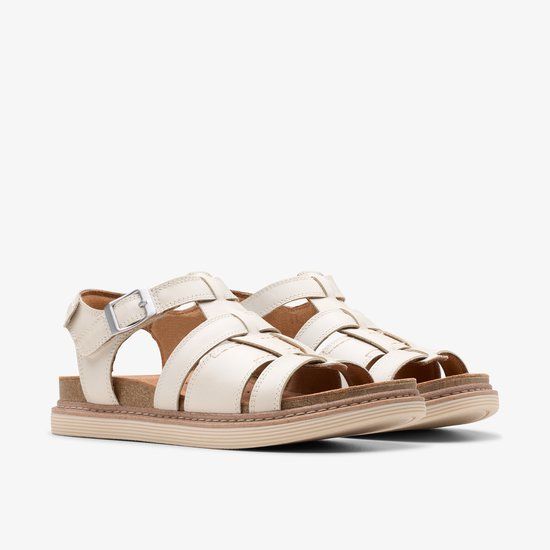 Clarks Arwell Sun Sandalen Wit EU 42 Vrouw
