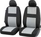 WALSER CarComfort Autostoelhoes Glasgow voorstoelhoezen - universele autostoelhoezen zwart-grijs - stoelhoezen polyester