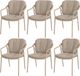 4 Seasons Outdoor Manitoba stapelbare tuinstoel latte Taste set van 6