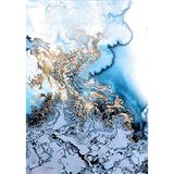 Homemania Bedrukt tapijt Marble Smoke 1, bedrukt, meerkleurig, van micro-polyamide, 133 x 190 cm