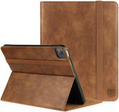 Rosso Element Hoes Geschikt voor Apple iPad Air 11 (2024/2025/2026) | Book Case | Volledige bescherming | Elastische band | Sleep/Wake functie | Met Penhouder | Verstelbare standaard | Bruin