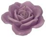 Cereria Di Giorgio - Kaars in rozenvorm - kleur violet - diameter 10 cm hoogte 5 cm - cadeauzakje - handwerk