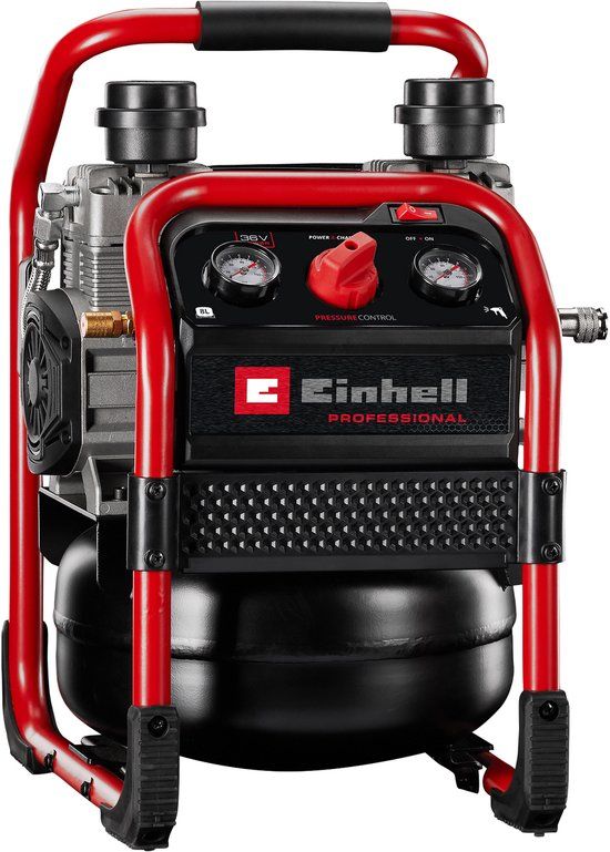 Einhell Accu Compressor SILENZZO 36/210 Solo - Power X-Change - 36 V/Li-ion - Max. 8 bar - 8 L tank - Olievrij - 60 dB - Zuigvermogen 210 l/min