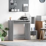vidaXL Bureau Grijs Sonoma 106 x 41 x 88.5 cm Bewerkt Hout