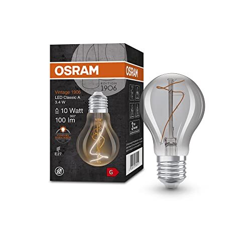 OSRAM Lamps OSRAM Vintage 1906 LED lamp, smoke tint, 3.4W, 100lm