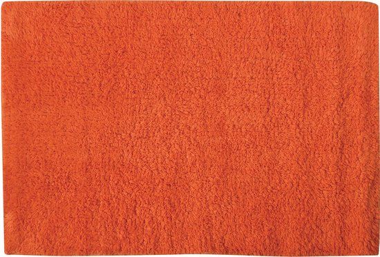 MSV Badmat van Hoogwaardig Katoen – Zachte Badkamermat en Douchemat met OEKO-TEX Certificering – Warme Badmatten voor de Badkamer – Oranje – 45 x 70 cm