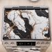 PETTI Artigiani Italiani - Fornuisafdekplaat voor moderne keuken, marmereffect, zwart, fornuisafdekplaat 40 x 70 cm, 100% Made in Italy