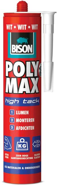 Bison polymax high tack wit 425g