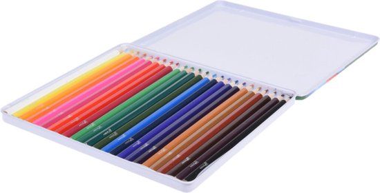 Arti Casa 24x Kleurpotloden - Houten Kleurpotloden - Multi Kleuren