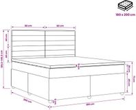vidaXL Boxspringbed met matras en hoofdeinde Taupe 180 x 200 cm Stof