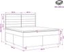 vidaXL Boxspringbed met matras en hoofdeinde Taupe 180 x 200 cm Stof