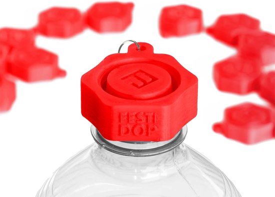 Festidop® Rood - Festival dop - Universele dop - Partycap - Party dop - Basic